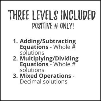 One Step Equations — preview page 3 of 4