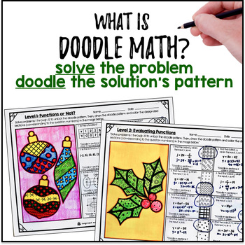 Identify & Evaluate Functions Doodle Math, Twist on Color by Number — preview page 2 of 4