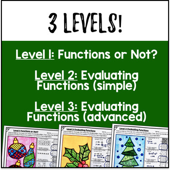 Identify & Evaluate Functions Doodle Math, Twist on Color by Number — preview page 3 of 4