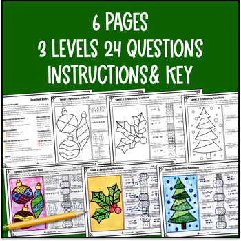 Identify & Evaluate Functions Doodle Math, Twist on Color by Number — preview page 4 of 4