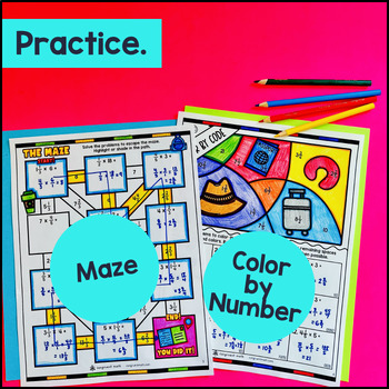 Multiplying Fractions by Whole Numbers Guided Notes w/ Doodles — preview page 3 of 4