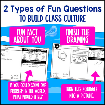 7th Grade Math Warm Ups Full-Year Bell Ringers Back to School BUNDLE CCSS TEKS — preview page 4 of 4