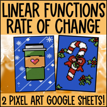 Thumbnail for Linear Equations in Slope Intercept Form Digital Pixel Art | Tables & Graphs