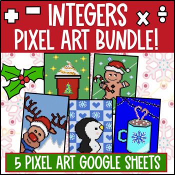 Thumbnail for [Christmas] Integer Operations Digital Pixel Art Add Subtract Multiply Divide
