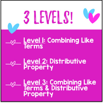 Simplifying Expressions Combining Like Terms Doodle & Color by Number Worksheets — preview page 3 of 4