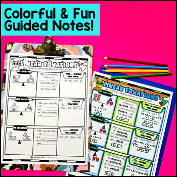 Linear Equations & System of Equations Guided Notes Unit Bundle — preview page 2 of 4