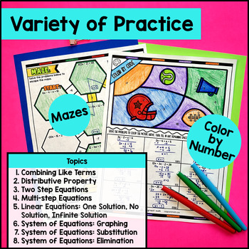 Linear Equations & System of Equations Guided Notes Unit Bundle — preview page 3 of 4