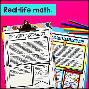 Angle Relationships Guided Notes with Doodles Complementary Supplementary Angles — preview page 4 of 4