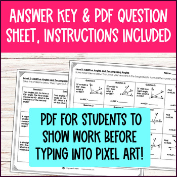 Additive Angles and Decomposing Angles 4th Grade Digital Pixel Art 4.MD.C.7 — preview page 4 of 4
