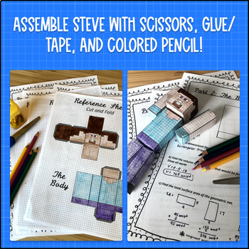 Surface Area and Volume of 3D Shape Nets Math Project — preview page 4 of 4