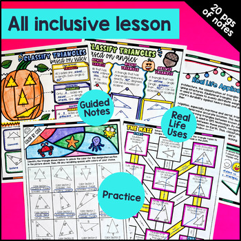 Classifying Quadrilaterals and Triangles Guided Notes & Pixel Art 4th 5th Grade — preview page 3 of 4