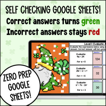 Evaluating Algebraic Expressions Substitution Digital Pixel Art — preview page 3 of 4