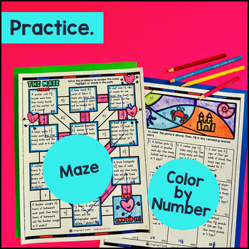 Word Problems Multiplication of a Fraction by Whole Numbers Guided Notes Doodles — preview page 3 of 4