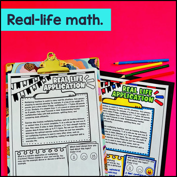 Word Problems Multiplication of a Fraction by Whole Numbers Guided Notes Doodles — preview page 4 of 4