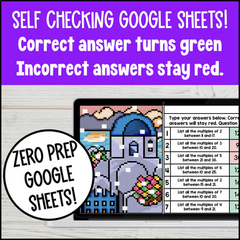 Finding Multiples of Whole Numbers Digital Pixel Art 4th Grade CCSS 4.OA.B.4 — preview page 3 of 4