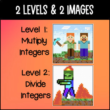 Multiply & Divide Integers Pixel Art — preview page 2 of 4