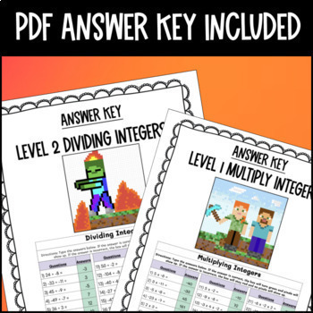 Multiply & Divide Integers Pixel Art — preview page 4 of 4