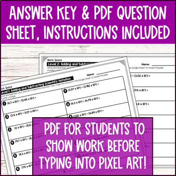 Adding & Subtracting Scientific Notation Pixel Art — preview page 4 of 4