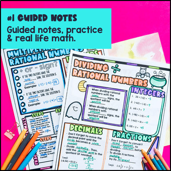 Multiplying Dividing Rational Numbers Digital & Print Bundle — preview page 2 of 4