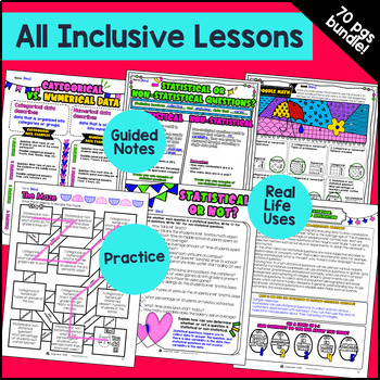 Data and Statistics Guided Notes Unit BUNDLE — preview page 4 of 4