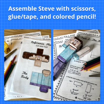 Surface Area and Volume of 3D Shape Nets Math Project BUNDLE — preview page 3 of 4