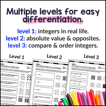 Integers, Opposites, Absolute Values — preview page 3 of 4