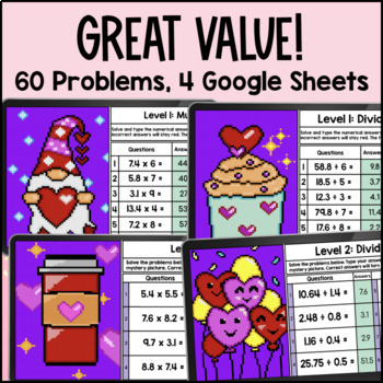 Multiplying & Dividing Decimals by Decimals Whole Numbers Digital Pixel Art CCSS — preview page 2 of 4