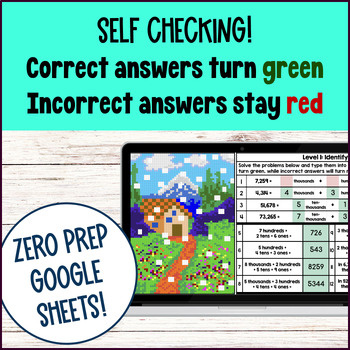 Whole Number Place Value Comparing Rounding Pixel Art Unit BUNDLE — preview page 3 of 4