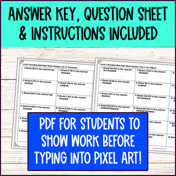 Whole Number Place Value Comparing Rounding Pixel Art Unit BUNDLE — preview page 4 of 4
