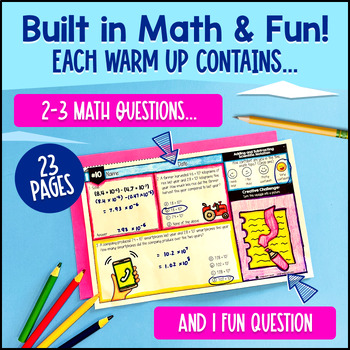 Scientific Notation Laws of Exponents 8th Grade Math Warm Ups Bell Ringers CCSS — preview page 2 of 4