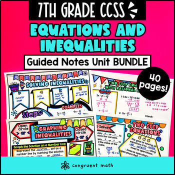 Equations and Inequalities Guided Notes BUNDLE