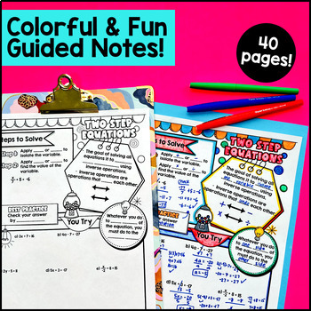 Equations and Inequalities Guided Notes BUNDLE — preview page 2 of 4