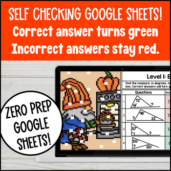[Fall] Exterior Angle Theorem Triangle Digital Pixel Art Halloween Math 8.G.A.5 — preview page 3 of 4