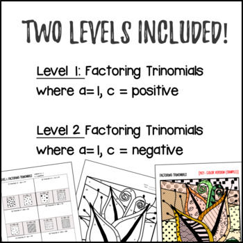Factoring Trinomials (a=1) — preview page 3 of 4