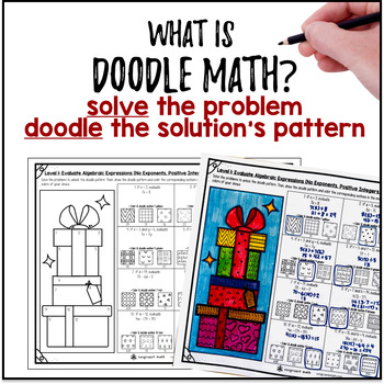 Evaluating Algebraic Expressions Substitution Doodle & Color by Number Worksheet — preview page 2 of 4
