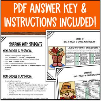 Percent of Change Word Problems Halloween Pixel Art Percentage Increase Decrease — preview page 4 of 4