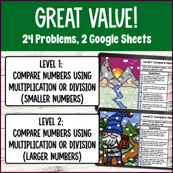 Multiplicative Comparison Word Problems Digital Pixel Art 4th Grade 4.OA.A.2 — preview page 2 of 4