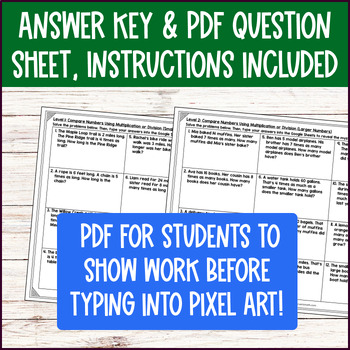 Multiplicative Comparison Word Problems Digital Pixel Art 4th Grade 4.OA.A.2 — preview page 4 of 4