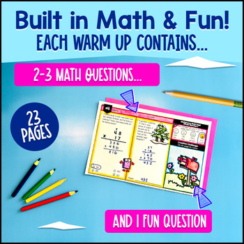Whole Number & Decimal Operations 5th Grade Math Warm Ups CCSS TEKS Bell Ringers — preview page 2 of 4