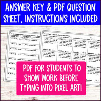 Multiplication Equation as Multiplicative Comparison Digital Pixel Art 4th Grade — preview page 4 of 4