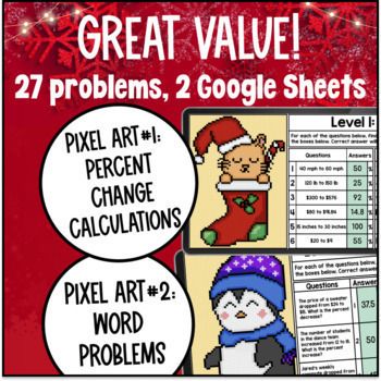 [Christmas] Percent of Change Digital Pixel Art — preview page 2 of 4