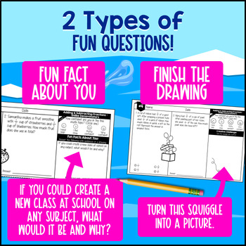 Fraction Mixed Numbers Operations 5th Grade Math Warm Ups CCSS TEKS Bell Ringers — preview page 3 of 4