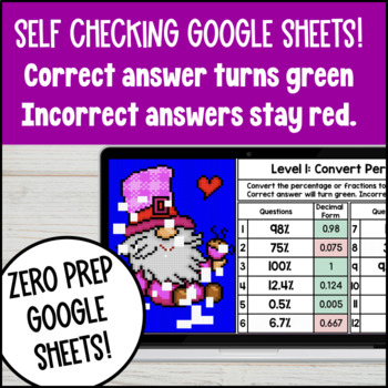 Converting Fractions, Decimals, and Percents Digital Pixel Art CCSS TEKS — preview page 3 of 4