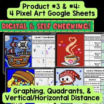 Coordinate Planes Graphing Guided Notes & Pixel Art — preview page 4 of 4