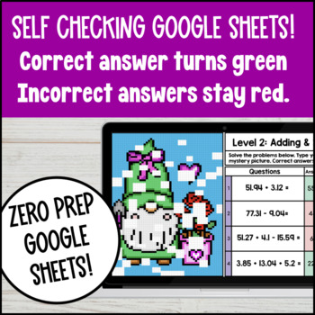Adding and Subtracting Decimals Digital Pixel Art — preview page 3 of 4