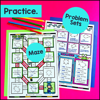 Classifying Quadrilaterals Guided Notes with Doodles — preview page 3 of 4