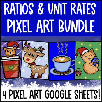 Ratios and Unit Rates Digital Pixel Art BUNDLE