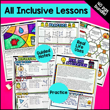 Transformations  Translations Reflections Rotations Dilation Guided Notes 8th Gr — preview page 4 of 4