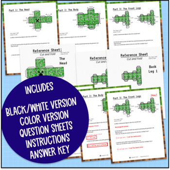 Surface Area and Volume of 3D Shape Nets Math Project — preview page 3 of 4