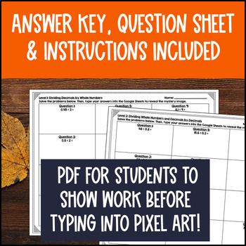 6th Grade Math Fall Digital Pixel Art Bundle — preview page 4 of 4
